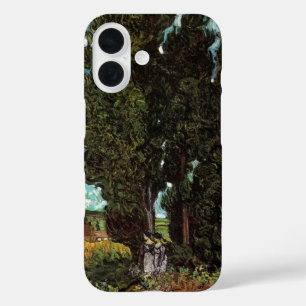 Cypresses with Female Figures by Vincent van Gogh iPhone 16 Case