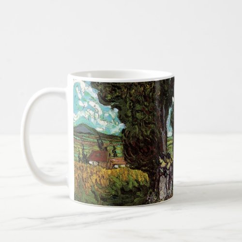 Cypresses with Female Figures by Vincent van Gogh Coffee Mug