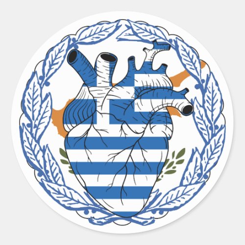 Cypriot Cyprus Greek Independence Greek Greece Classic Round Sticker