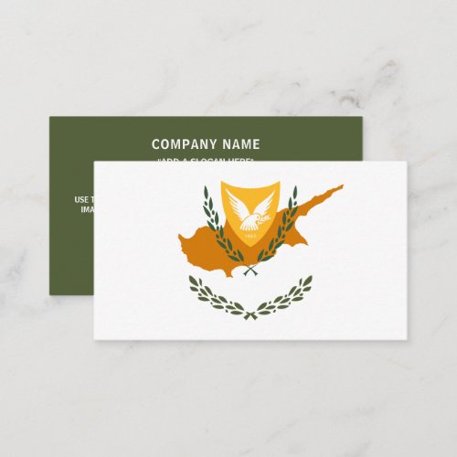 Cypriot Flag  Coat of Arms Flag of Cyprus Business Card