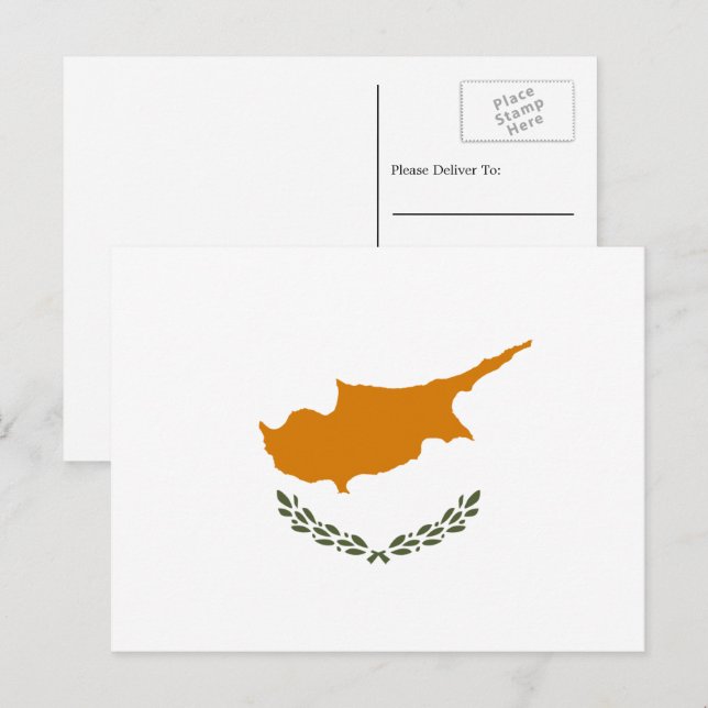 Cypriot Flag, Flag of Cyprus Postcard (Front/Back)