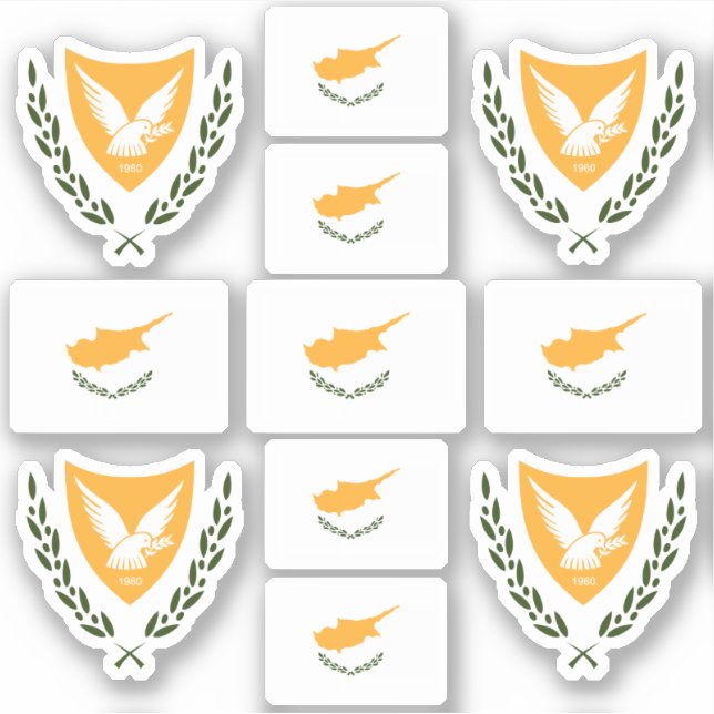 Cypriot national symbols /Coat of arms and flag St Sticker (Front)