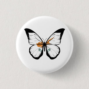 Cyprus Butterfly Flag Button