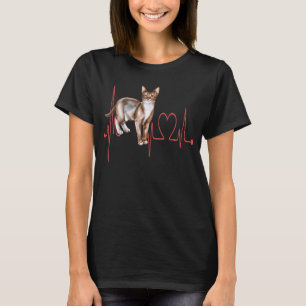 Cyprus Cat Heartbeat EKG Cat Mom Cat Dad Cat Lover T-Shirt