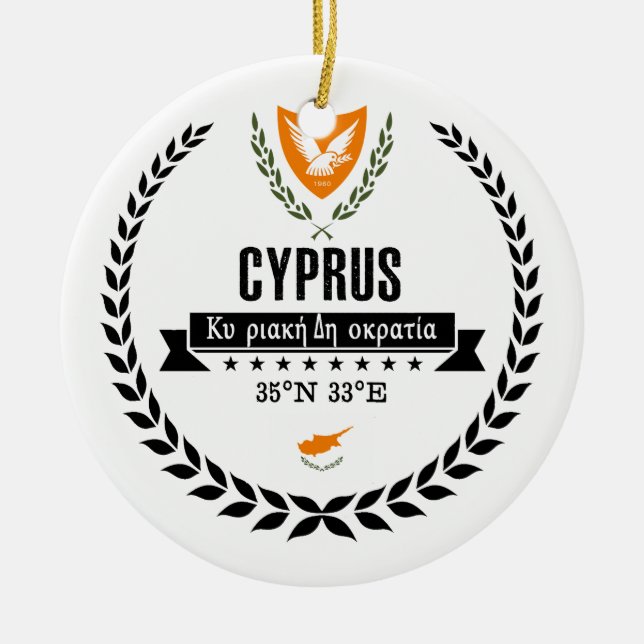 Cyprus Ceramic Ornament (Front)