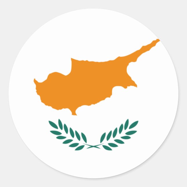 cyprus classic round sticker (Front)