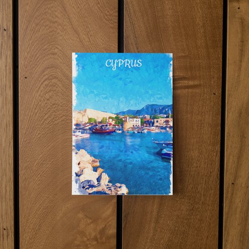 Cyprus Coastal Scenery Travel Postcard