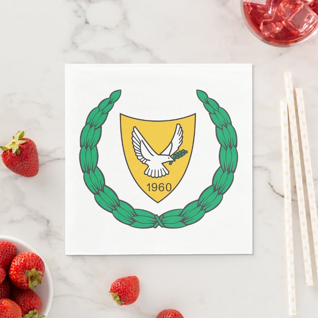 Cyprus Coat of Arms 1960 Crest Napkins (Creator Uploaded)