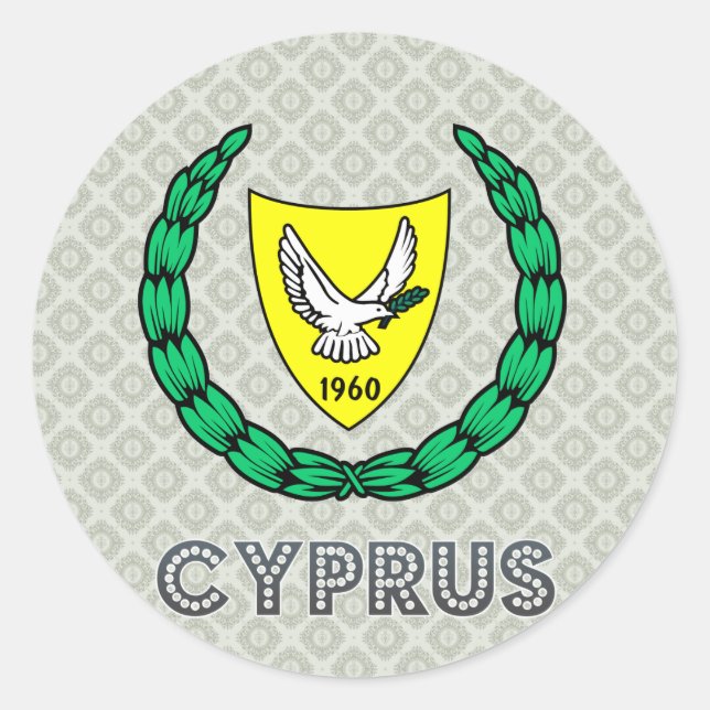 Cyprus Coat of Arms Classic Round Sticker (Front)