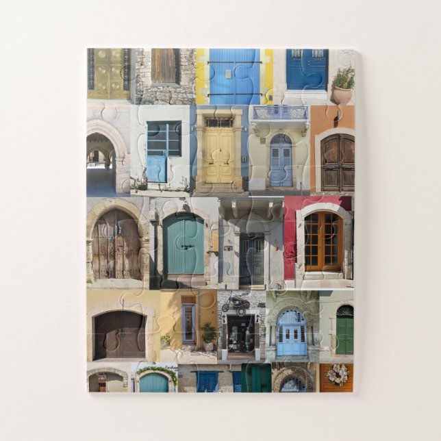 Cyprus colorful doors jigsaw puzzle (Vertical)