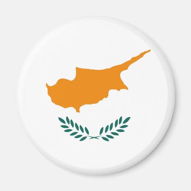 Cyprus country flag symbol long magnet (Front)
