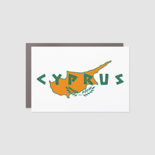 cyprus country map flag travel symbol nation  car magnet