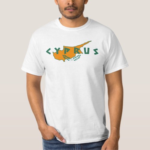 cyprus country map flag travel symbol nation  T_Shirt
