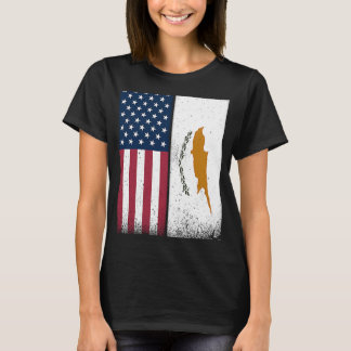 Cyprus Cypriot American Flags Proud USA Cyprus T-Shirt