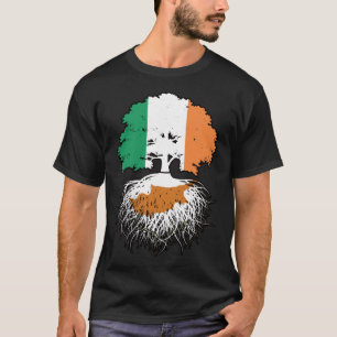 Cyprus Cypriot Irish Ireland Tree Roots Flag T-Shirt
