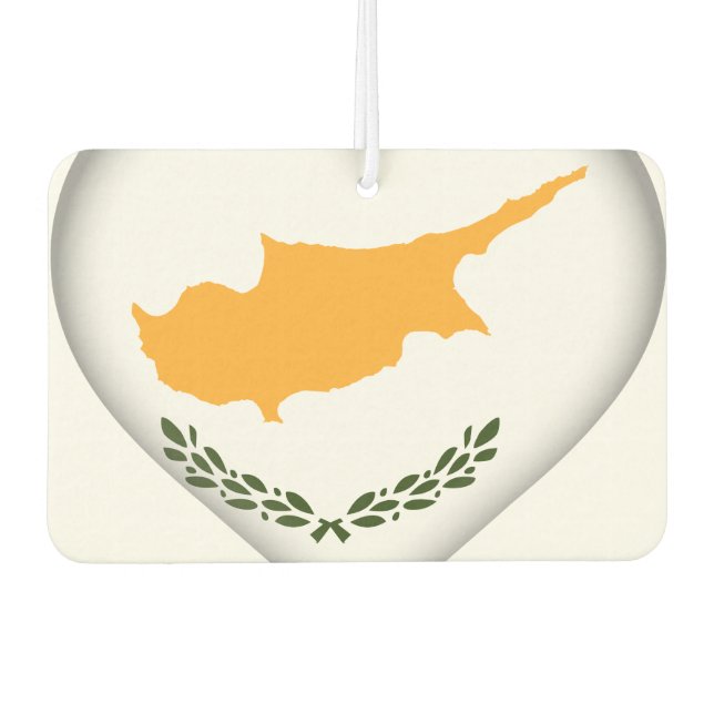 Cyprus Flag Air Freshener (Front)