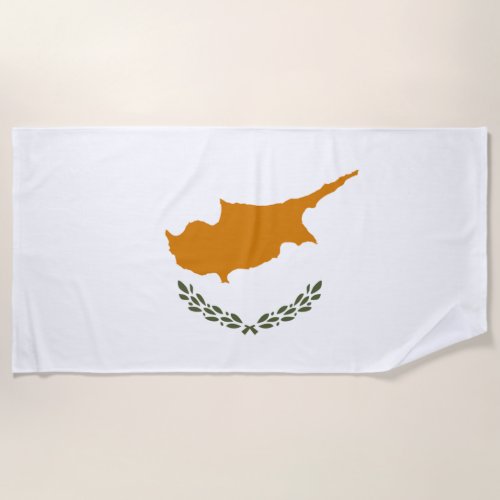 Cyprus Flag Beach Towel