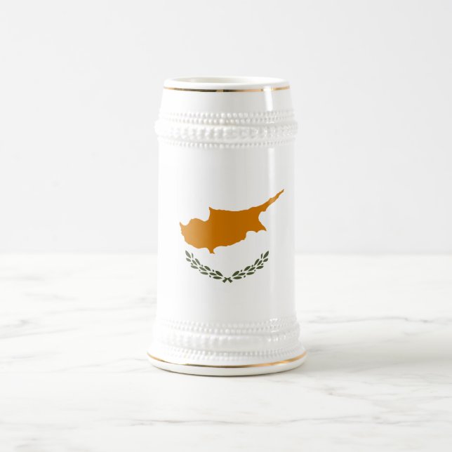 Cyprus Flag Beer Stein (Center)