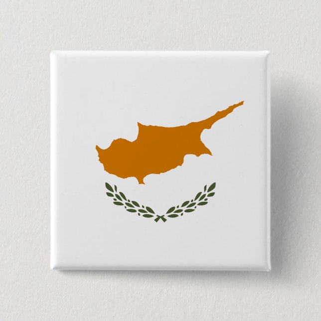 Cyprus Flag Button (Front)