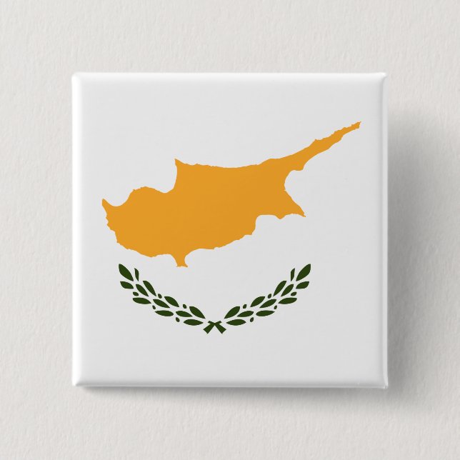 Cyprus Flag Button (Front)