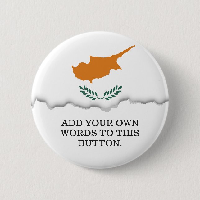 Cyprus Flag Button (Front)