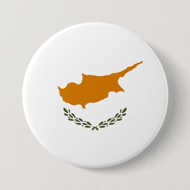 Cyprus Flag Button (Front)