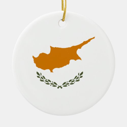 Cyprus flag Ceramic Ornament