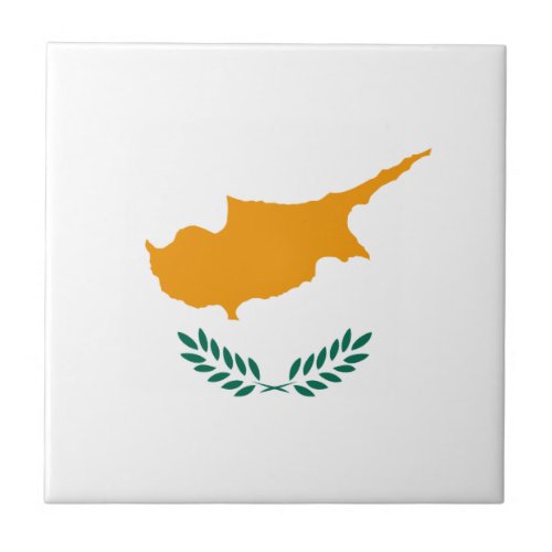 Cyprus Flag Ceramic Tile