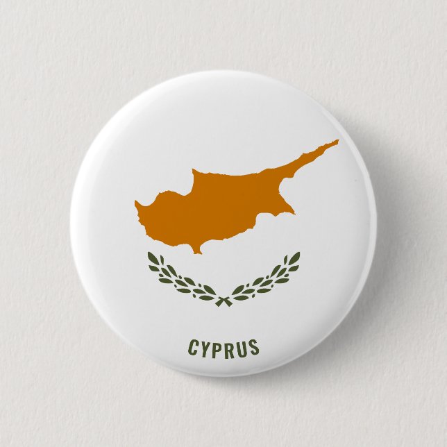 Cyprus Flag Charming Patriotic Button (Front)