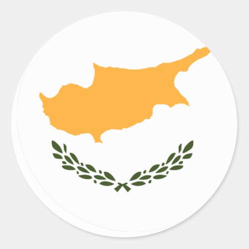Cyprus Flag Classic Round Sticker