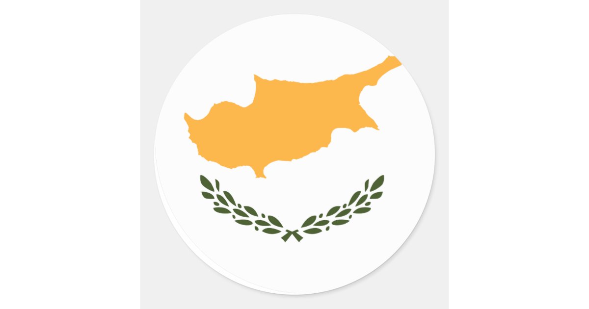 Cyprus Flag Classic Round Sticker | Zazzle