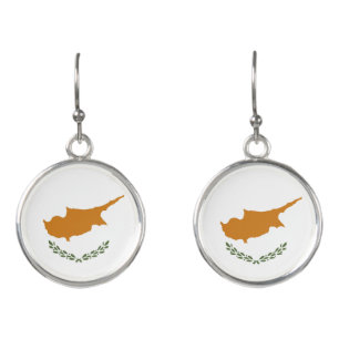 Cyprus flag earrings