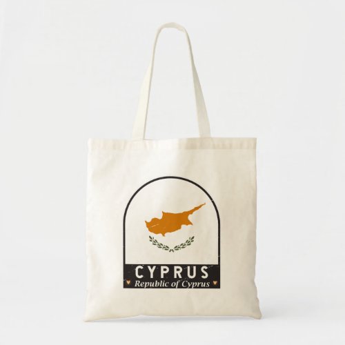 Cyprus Flag Emblem Distressed Vintage Tote Bag