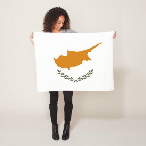 Cyprus Flag Fleece Blanket