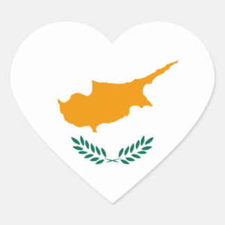 Cyprus Flag Heart Sticker