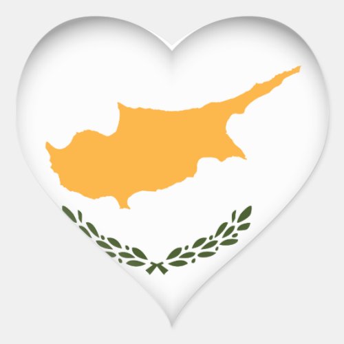 Cyprus Flag Heart Sticker