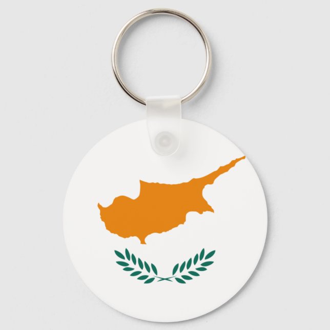 Cyprus Flag Keychain (Front)
