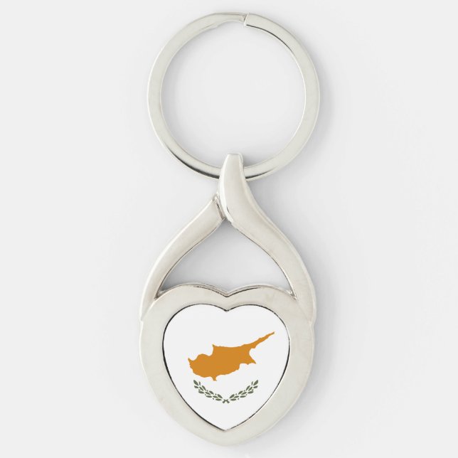 Cyprus Flag Keychain (Front)