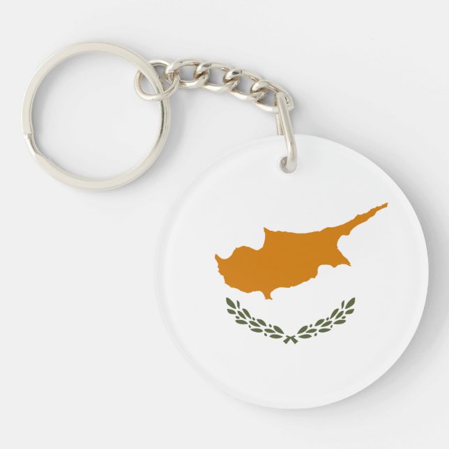 Cyprus Flag Keychain (Front)