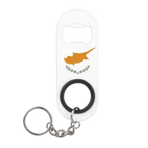 Cyprus Flag Keychain Bottle Opener