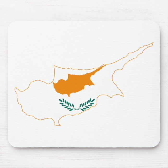 Cyprus Flag map CY Mouse Pad (Front)