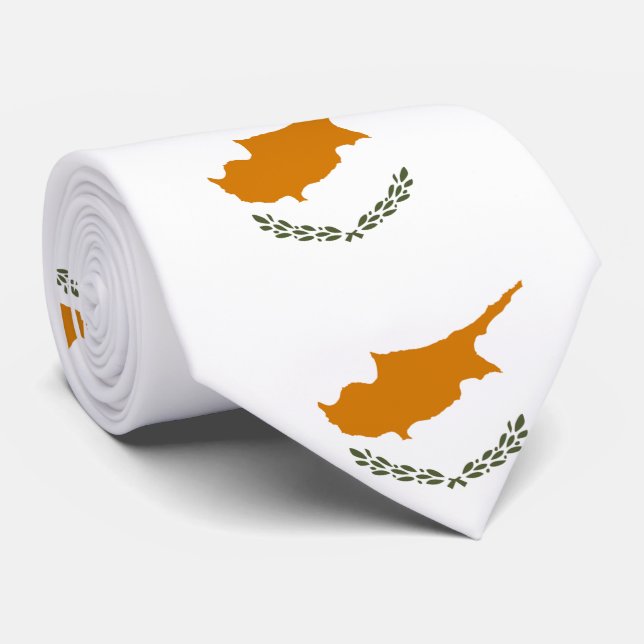 Cyprus Flag Neck Tie (Rolled)