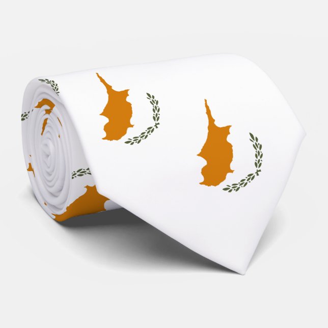 Cyprus Flag Neck Tie (Rolled)