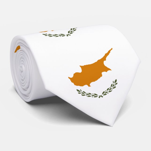 Cyprus Flag Neck Tie (Rolled)