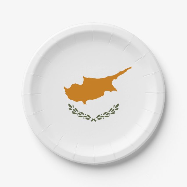 Cyprus Flag Paper Plates (Front)