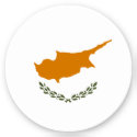 Cyprus Flag Round Sticker