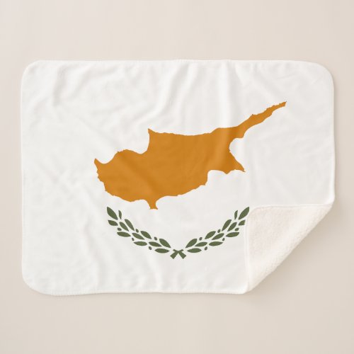 Cyprus Flag Sherpa Blanket