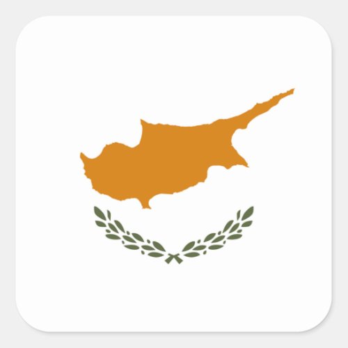 Cyprus Flag Square Sticker