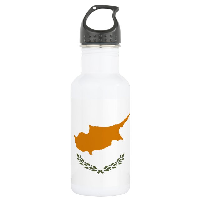 Cyprus Flag Stainless Steel Water Bottle (Front)