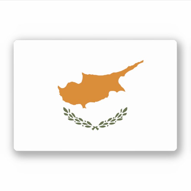 Cyprus Flag Sticker (Front)